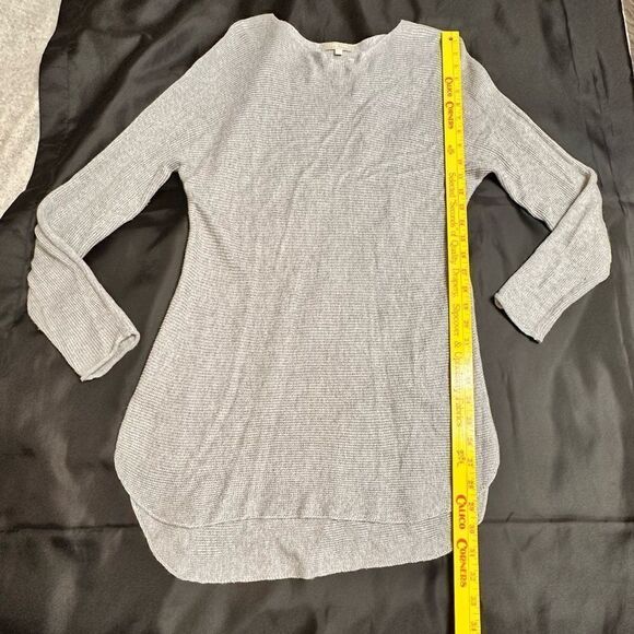 Joan Vass Gray Rayon blend tunic round neck sweater size medium - Picture 9 of 11